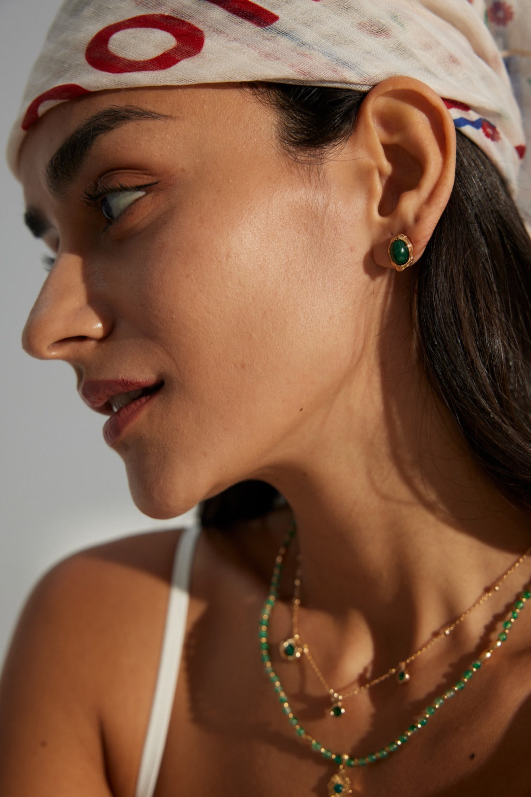 Boucles d'oreilles en pierre naturelle Malachite - Inaya