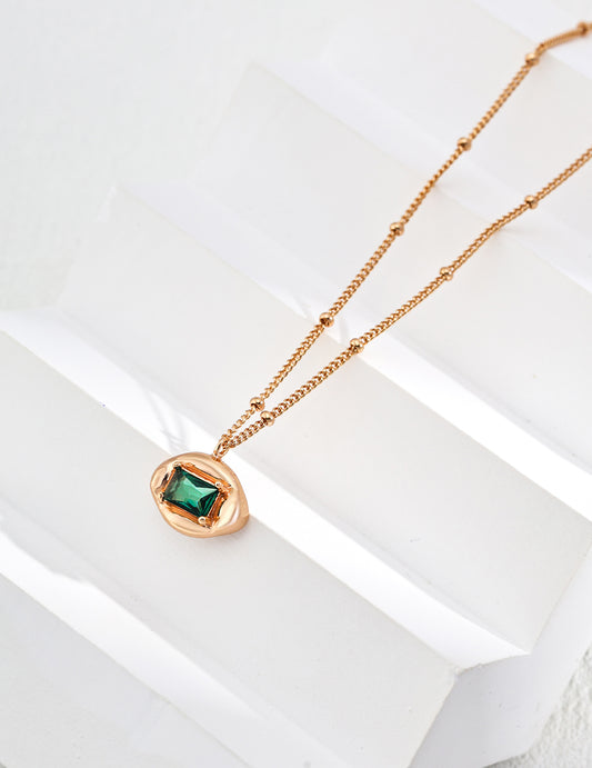 Collier chaîne en argent 925 à l'or fin 18k - Assia