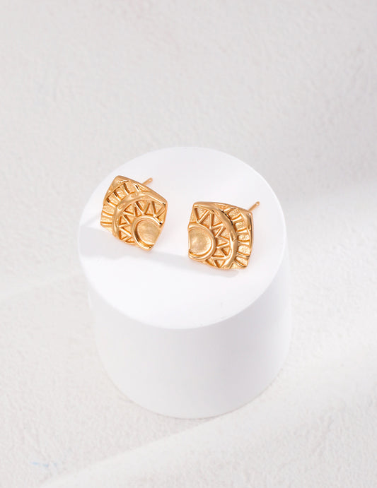 Chiseled chip earrings - Esther