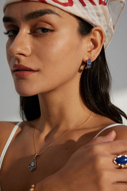 Boucles d&#39;oreilles style Astro en argent 925 - Eléonore