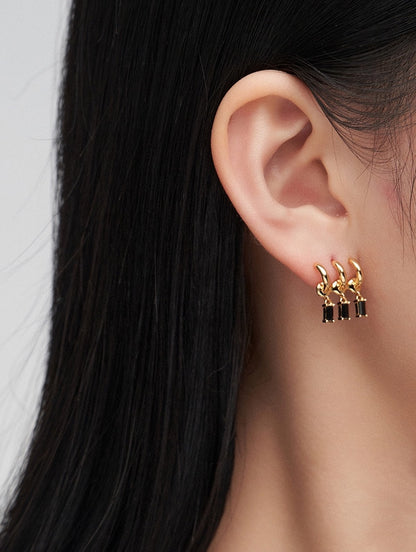 3 hole effect earrings - Nina