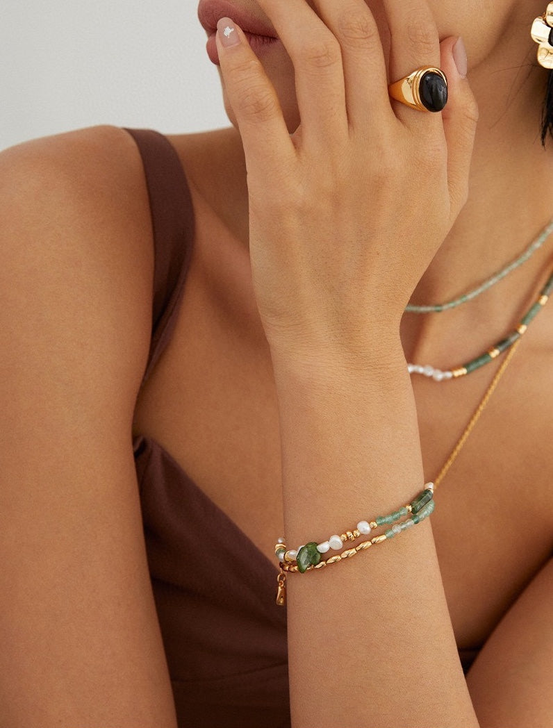 Multicolored natural stone bracelet - Charlotte